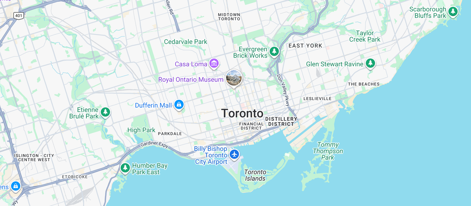 Map of the Greater Toronto Area